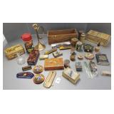 Gp vintage advertising tin items, etc: Chuck Gp vintage advertising tin items, etc: Chuck