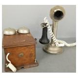 Western Electric candlestick phone w/ oak ringer Western Electric candlestick phone w/ oak ringer