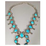 Southwest silver squash blossom necklace s/w Southwest silver squash blossom necklace s/w