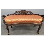 French style carved bench- 28"H 54"W French style carved bench- 28"H 54"W