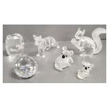 6 Swarovski crystal animal motif items incl 6 Swarovski crystal animal motif items incl