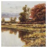 T. Ciao signed oil painting on canvas- landscape T. Ciao signed oil painting on canvas- landscape