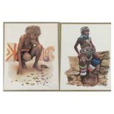2 signed Denis Murphy African portrait prints- 2 signed Denis Murphy African portrait prints-