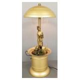 Mid-century vintage figural dripping oil lamp Mid-century vintage figural dripping oil lamp