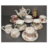 Gp bone china, etc items- tea set, desk weather Gp bone china, etc items- tea set, desk weather