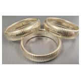 3 sterling silver flexible bracelets: 3 toz total 3 sterling silver flexible bracelets: 3 toz total