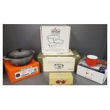 5 pcs NIB cookware: Le Creuset, All Clad, Dansk, 5 pcs NIB cookware: Le Creuset, All Clad, Dansk,