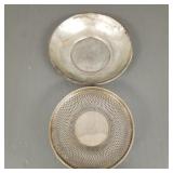 2 sterling silver pcs: 10" bowl & footed compote- 2 sterling silver pcs: 10" bowl & footed compote-