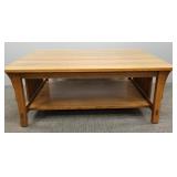 Stickley mission oak low table signed w/ brass tag Stickley mission oak low table signed w/ brass tag