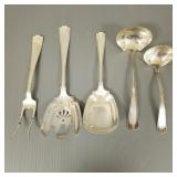 5 sterling silver Gorham Etruscan serving pcs: 5 sterling silver Gorham Etruscan serving pcs: