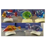 5 Swarovski tropical fish figures: A9601 w/ boxes 5 Swarovski tropical fish figures: A9601 w/ boxes