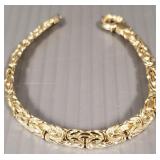 14K hollow Byzantine link bracelet- 11.4g; 7 1/2"L 14K hollow Byzantine link bracelet- 11.4g; 7 1/2"L