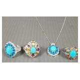 4 pcs sterling silver jewelry s/w Sleeping Beauty 4 pcs sterling silver jewelry s/w Sleeping Beauty