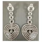 18k white gold & diamond designer earrings: 18k white gold & diamond designer earrings: