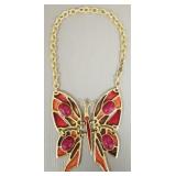 Vintage Juliana butterfly necklace: 12"L overall Vintage Juliana butterfly necklace: 12"L overall