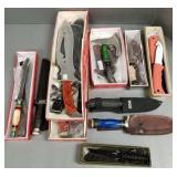 Gp Asst large knives w/ sheaths- 17" largest Gp Asst large knives w/ sheaths- 17" largest