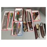Gp Asst large knives w/ sheaths- 15" largest Gp Asst large knives w/ sheaths- 15" largest