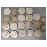 21 U.S. 1/2 dollars: two 1893 Columbian, two 1964 21 U.S. 1/2 dollars: two 1893 Columbian, two 1964