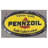 Molded plastic Pennzoil sign 17"H 30"W Molded plastic Pennzoil sign 17"H 30"W