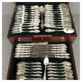 50 pcs antique sterling silver flatware: grape 50 pcs antique sterling silver flatware: grape