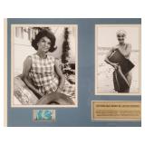 Jacqueline Kennedy framed archive w/ fragment of Jacqueline Kennedy framed archive w/ fragment of