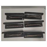 6 sterling silver matching bracelets: 6 sterling silver matching bracelets: