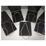 5 sterling silver matching necklaces: 5 sterling silver matching necklaces: