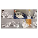 9 small Swarovski crystal bird figures incl 9 small Swarovski crystal bird figures incl