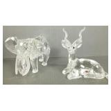 2 Swarovski figures: Kudu & Elephant w/ boxes 2 Swarovski figures: Kudu & Elephant w/ boxes