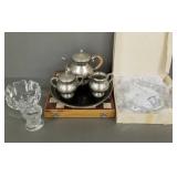 Gp Scandinavian glass, etc items: Pukeberg