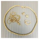 Gp 14k gold scrap/ broken jewelry: 2.4g total