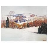 W.E. Baum signed oil painting on board "Buck