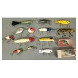 15 vintage fishing lures incl Punkinseed, etc: