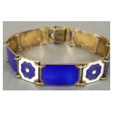 David Andersen sterling silver & enamel bracelet: