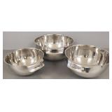 3 All Clad nesting stainless steel mixing bowls-