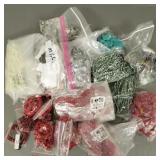 Lg Gp beads: natural stones, glass, etc