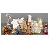 11 Radko Building, etc ornaments incl Eiffel Tower