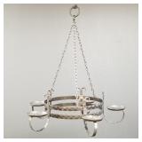 Scandinavian style 5-arm wrought iron candle