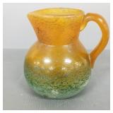 George de Feur signed French art glass pitcher