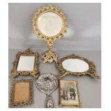 Gp antique, etc ornate metal dresser frames &
