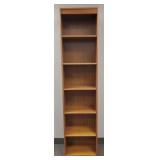 Danish teak tall bookcase- 84"H 20"W 12"D