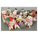 14 Steiff circus animals/ bears- 9 1/2" tallest