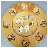 Wildlife decorated wood plaque/ serving tray-