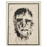 Original portrait artwork on paper- framed