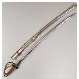Replica sword w/ scabbard marked CSA- 43"L