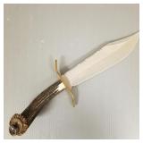 Remington USA bowie knife with stag handle &