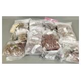 Lg Gp beads: Czech glass, etc- brown colors