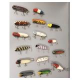 15 vintage fishing lures: some repaints-