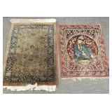 2 handmade oriental carpets: approx 2