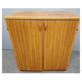 Teak cabinet with doors- 42 1/2"H 37 1/2"W